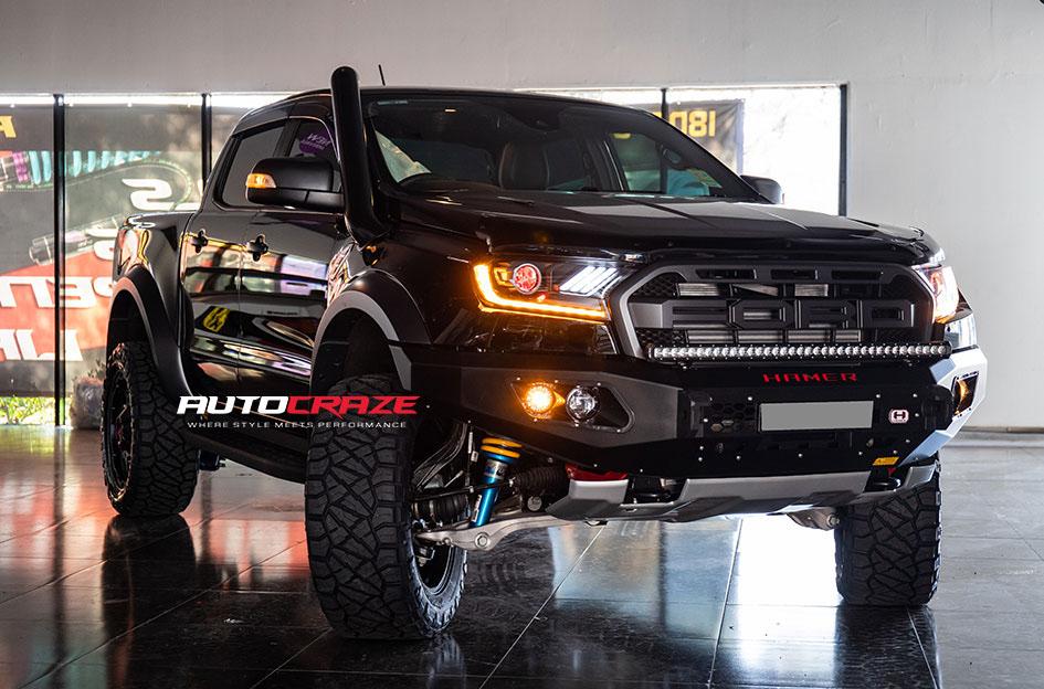 FORD RANGER RAPTOR DEMODOG XD SATIN BLACK GREY TINTED CLEAR COAT